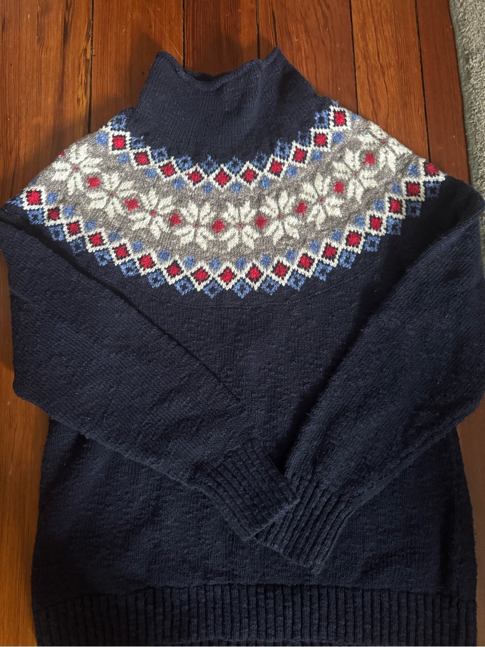 LL bean - Classic Nordic Pattern cotton sweater